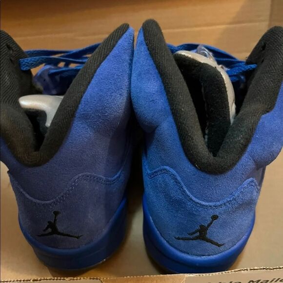 Nike Air Jordan Retro 5 Blue Suede Game Royal Black 136027-401 Size 8.5 - Picture 3 of 10